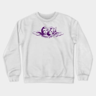Vintage Cupid Angel Cherubs In Cloud Engraving Crewneck Sweatshirt